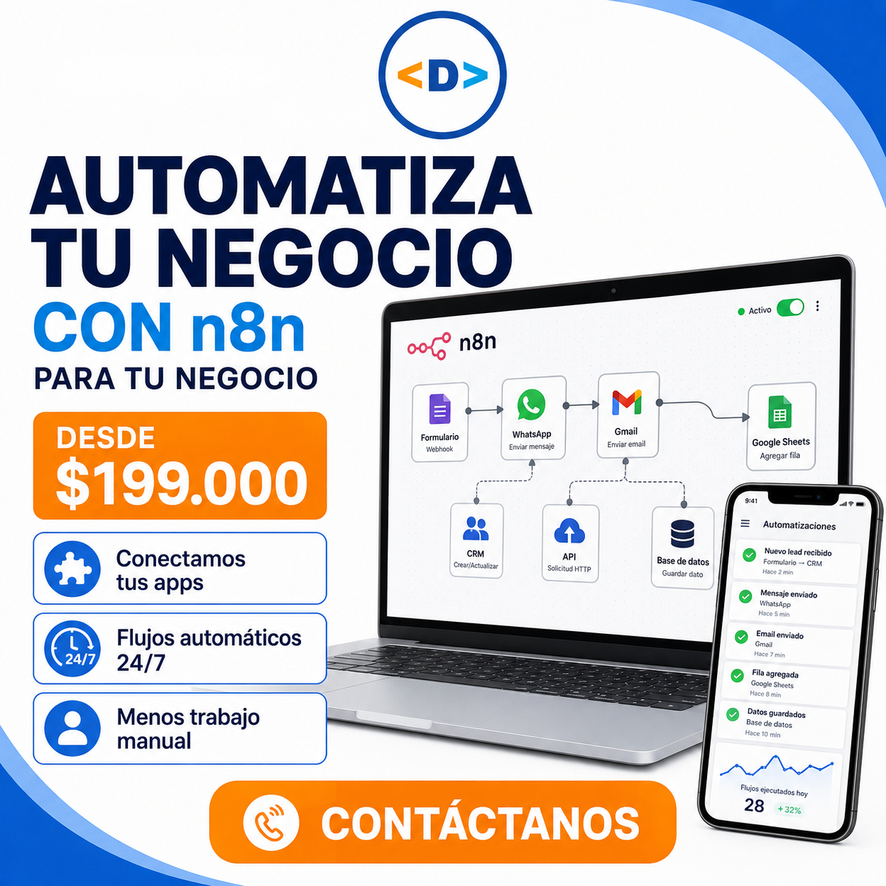 Automatiza tu negocio con n8n — DeLo